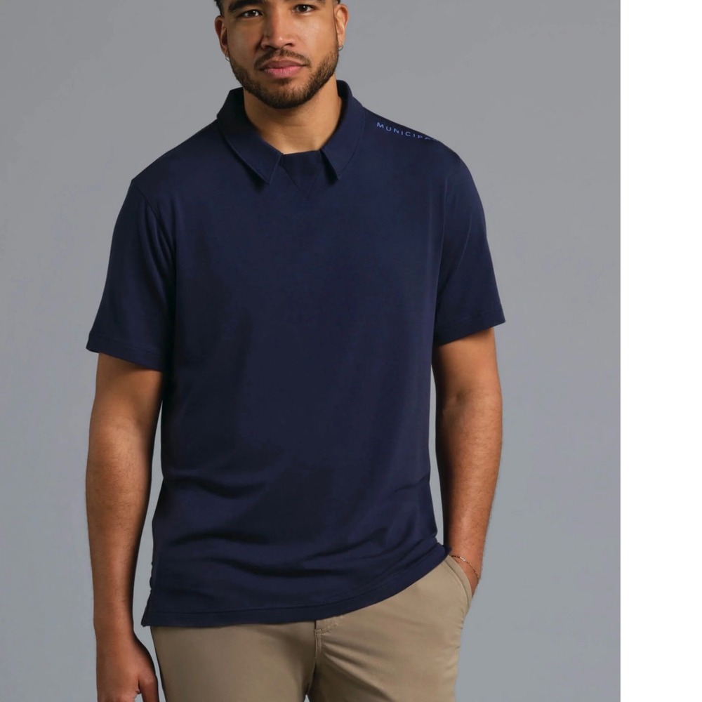 MUNICIPAL Sport Utility Gear‎ Polo T-Shirt 23 in Navy Logo Golf Polo Small